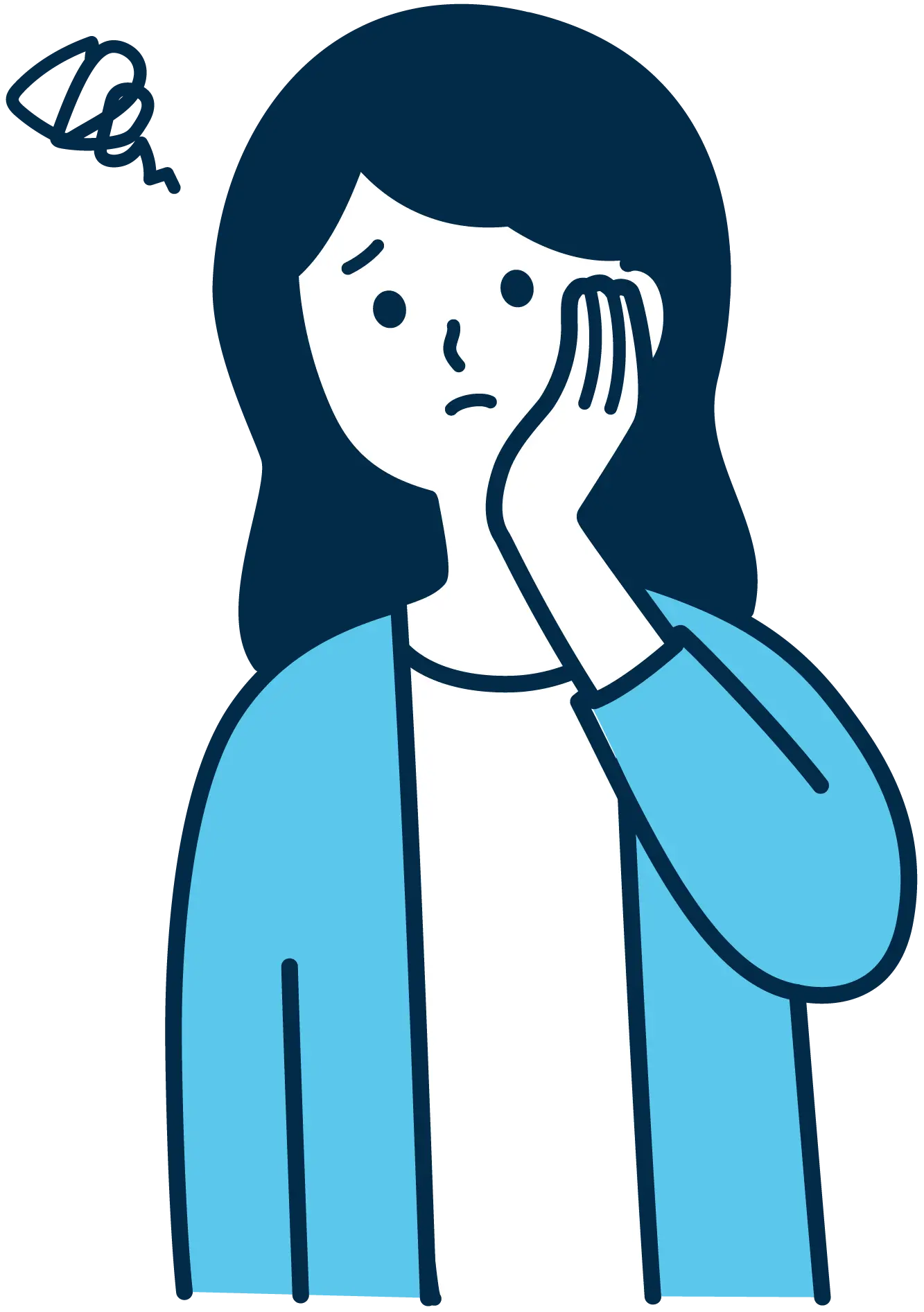 悩んでいる女性